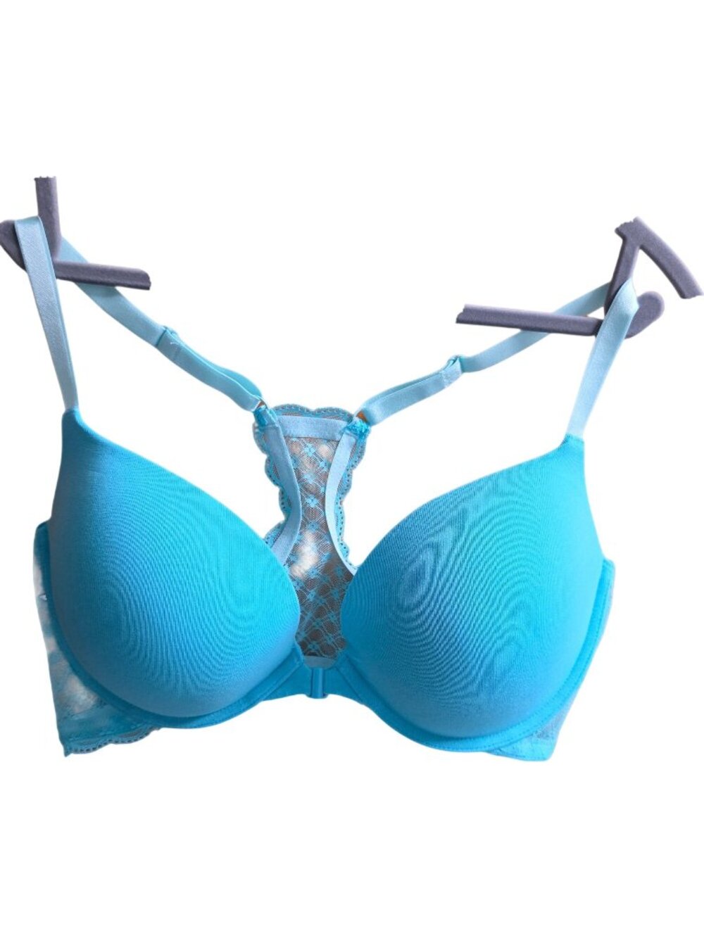 Victoria's Secret 38D Front Clasp Full Coverage Lace Racerback Push Up Bra